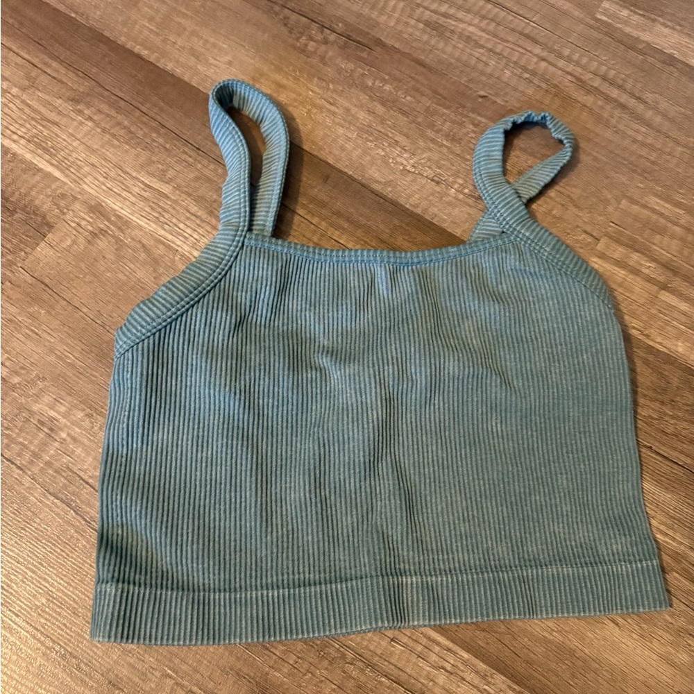 Colsie Ribbed Teal Tank Top